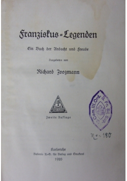 Franziskus-Legenden,1907r.