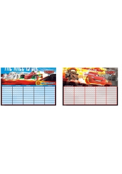 Plan Lekcji Cars Mix (25szt) DERFORM