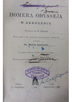 Homera Osysseja w skroceniu, 1908 r.