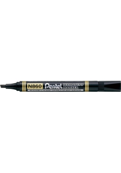 Marker ścięty N860 czarny (12szt) PENTEL