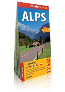 Comfort!map Alpy (Alps), 1:650 000 mapa