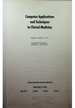 Computer applications and techniques in clinical medicine