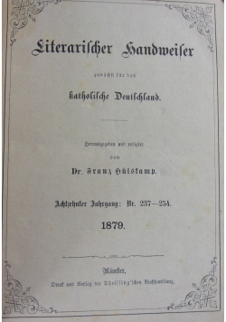 Literarischer Handweiser, 1879 r.