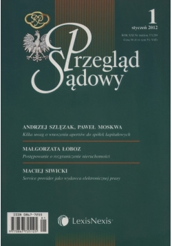 Przegląd Sądowy 1/2012