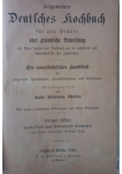 Allgemeines deutsches kochbuch, 1868 r