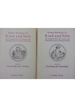 Kind und Volk Tom I i II 1921 r.