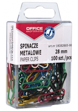 Spinacze kolorowe 28 mm 100 sztuk