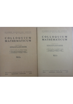 Colloquium Mathematicum, t. XLI, zestaw 2 książek