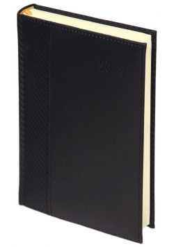 Kalendarz 2019 A5 dzienny Carbon Paris Czarny