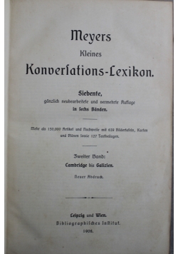 Konversations Lexikon Tom II 1908 r