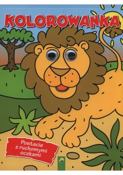 Kolorowanka z ruchomymi oczkami Lew
