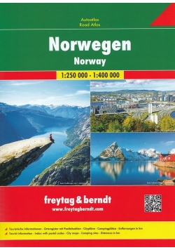 Norwegia atlas samochodowy, 1:250 000 / 1:400 000