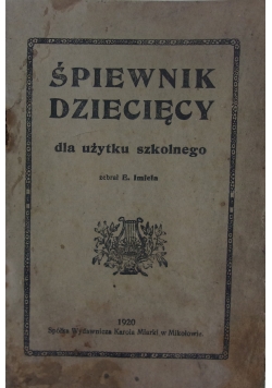 Śpiewnik dziecięcy, 1920r.