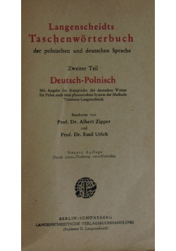 Langenscheidts Tachenworterbuch ,1919r.