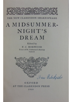 A midsummernight's dream, 1939 r.