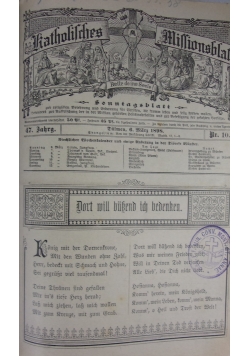 Katholisches Missionsblatt,1898r.