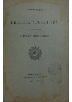 Decreta Apostolica
