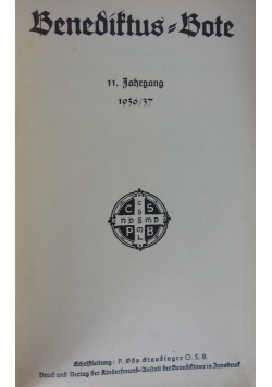 Benedictus-Bote, 11.Jahrgang 1936/37, 1937 r.