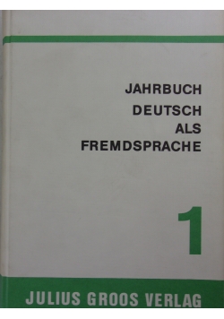 Jahrbuch deutsch als fremdsprache, tom I