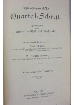 Theologich=praktische, 1888r.