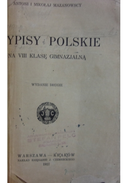 Wypisy Polskie ,1927r.