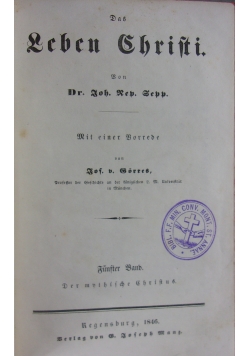Das Leben Christi, 1846r.