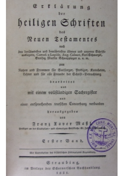 Erklarung der Heiligen Schriften des Neuen Testamentes, 1846r.