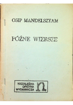 Późne wiersze