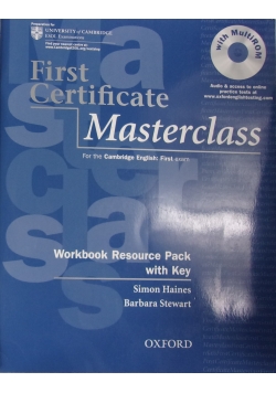 First certificate Masterclass, workbook resource pack with Key / Student's Book