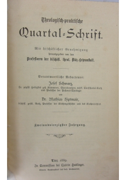 Theologisch praktische Quartalschrift, 1889r.