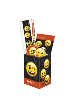 Zestaw przyborów szkolnych w puszce Emoji 10