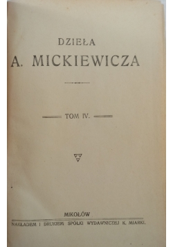 Dzieła A. Mickiewicza. Tom IV. Dziady, 1921 r.