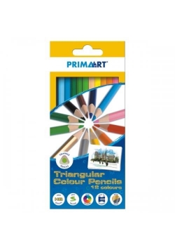 Kredki ołówkowe trójkątne 12 kolorów PRIMA ART