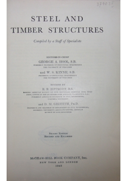 Steel and timber structures, 1942 r.