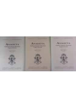 Analecta Ordinis Fratrum Minorum Capiccinorum,(Tom 109,1 i Tom 109,2 i Tom 109,3/4: 1993)