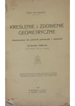 Kreślenie i zdobienie geometryczne dostosowane do potrzeb i rzemiosła, 1920 r.