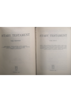 Stary Testament, Tom I i II