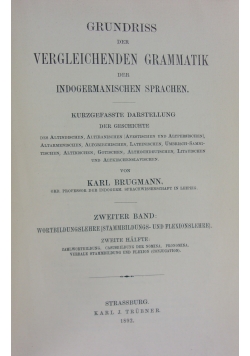Grundriss der Vergleichenden Grammatik,1892r.