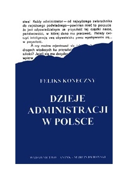 Dzieje Administracji w Polsce, reprint z 1924 r.