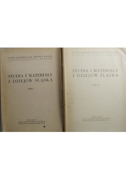 Studia i materiały z dziejów Śląska tom 1 i 2