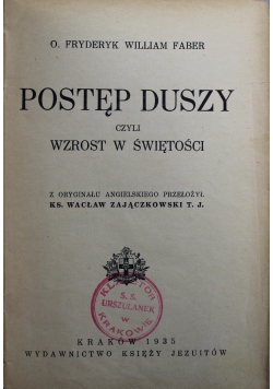 Postęp duszy czyli wzrost w świętości 1935 r.