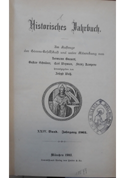 Historisches Hahrbuch, 1903 r.
