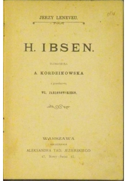 H. Ibsen, 1904 r.