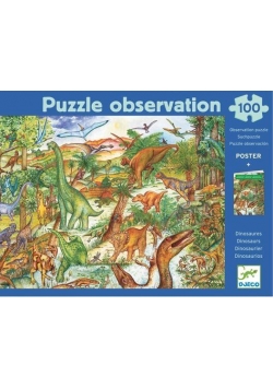 Puzzle z plakatem - Dinozaury