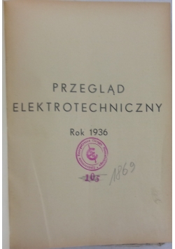 Przegląd elektrotechniczny, 1936 r.