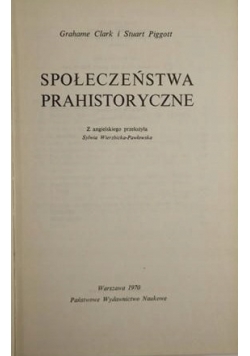 Społeczeństwa prahistoryczne