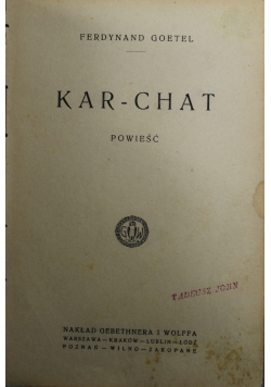 Kar Chat ok 1923 r