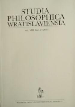 Studia Philosophica Wratislaviensia, Vol VIII