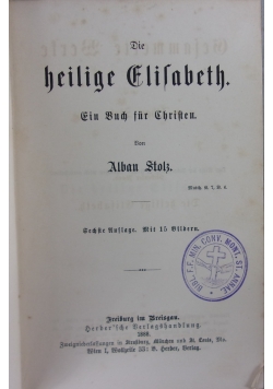 Die heilige Elasabeth, 1888r.