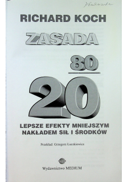 Zasada 80 / 20